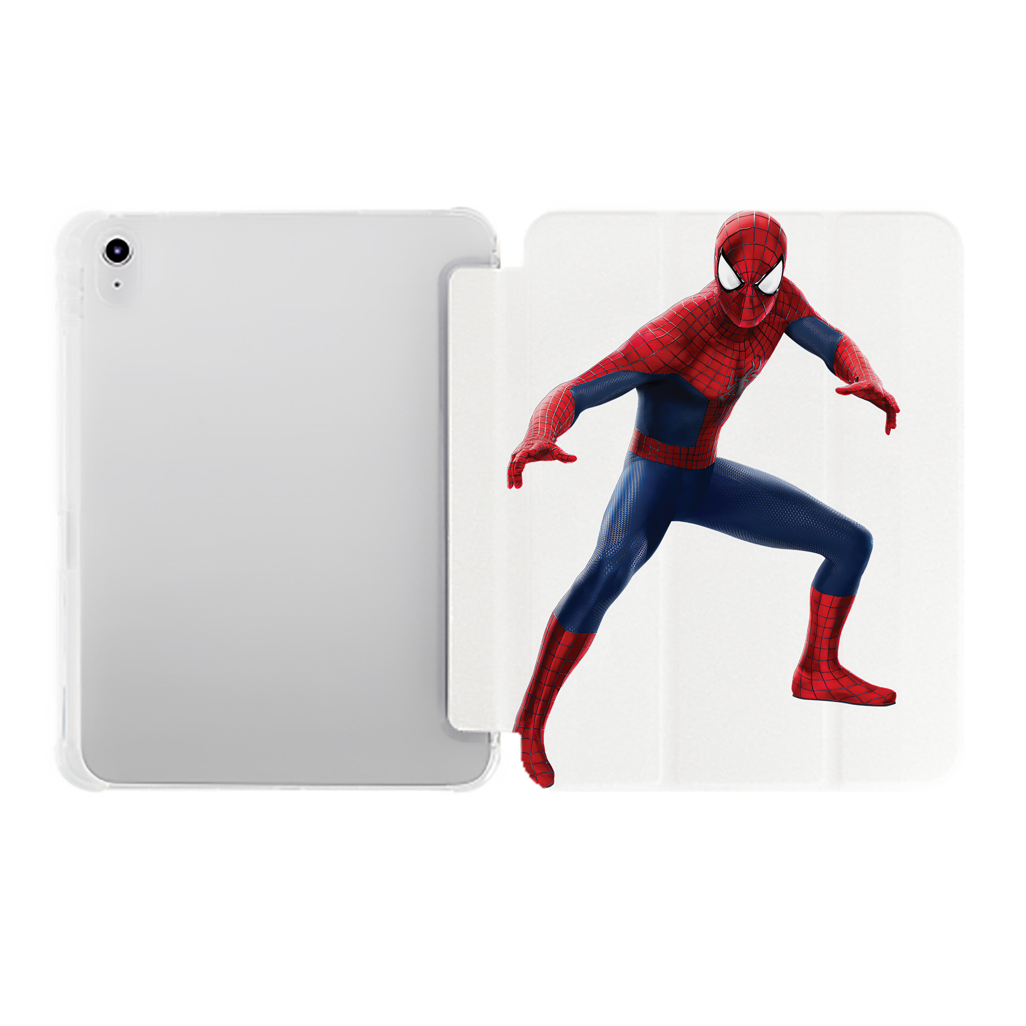（画像用） Spider Man スパイダーマン IPad ケース ペン収納付き 三つ折りスタンド PUレザー×シリコン 対応機種9.5/10.5/10.9インチ